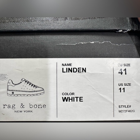 Rag & Bone Women's White Sneakers 41 US 11 - Picture 6 of 6